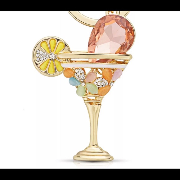 Accessories - 3/$30 Crystal Lemon Drop Martini Key/ Purse Charm